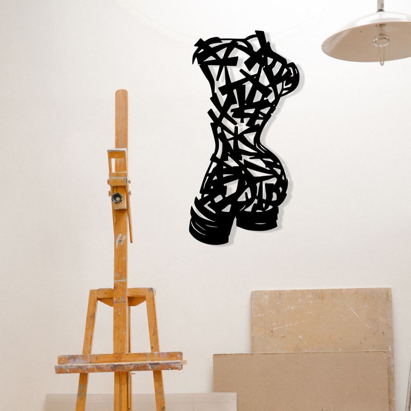 Casa si Gradina - Decoratiuni - Decoratiuni perete - Accesoriu decorativ de perete, Wallxpert, metal, negru, 35x68 cm - Infinity.ro