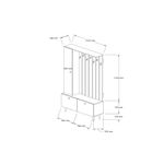 Casa si Gradina - Mobilier - Organizare si depozitare - Cuiere - Cuier, Hanah Home, pal melaminat, alb, 112x35x170 cm - Infinity.ro