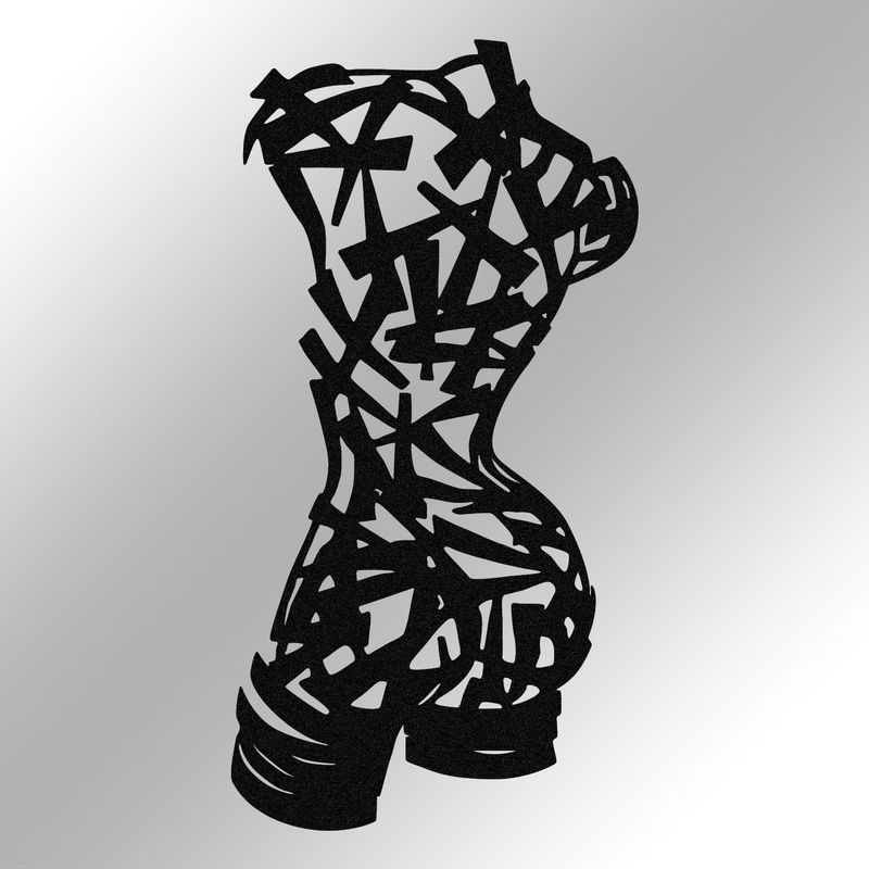 Casa si Gradina - Decoratiuni - Decoratiuni perete - Accesoriu decorativ de perete, Wallxpert, metal, negru, 35x68 cm - Infinity.ro