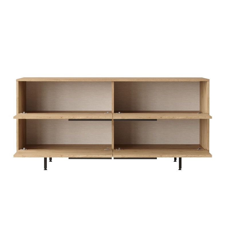 Casa si Gradina - Mobilier - Comode si corpuri - Console - Consola, Hanah Home, panou de particule melaminat, nuc, 160x44.5x74.3 cm - Infinity.ro