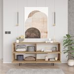 Casa si Gradina - Mobilier - Comode si corpuri - Console - Consola, Hanah Home, panou de particule melaminat, nuc, 160x44.5x74.3 cm - Infinity.ro