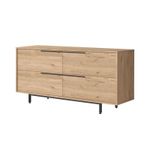 Casa si Gradina - Mobilier - Comode si corpuri - Console - Consola, Hanah Home, panou de particule melaminat, nuc, 160x44.5x74.3 cm - Infinity.ro