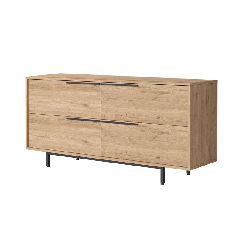 Casa si Gradina - Mobilier - Comode si corpuri - Console - Consola, Hanah Home, panou de particule melaminat, nuc, 160x44.5x74.3 cm - Infinity.ro