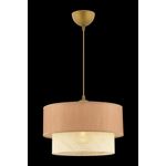 Casa si Gradina - Corpuri si surse de iluminat - Lustre si pendule - Candelabru, Opviq, corp metalic, alb maro, capac bumbac, 30x30x20 cm - Infinity.ro