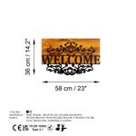 Casa si Gradina - Decoratiuni - Decoratiuni perete - Accesoriu decorativ de perete, Wallxpert, lemn, metal, nuc si negru, 58x36x3 cm - Infinity.ro