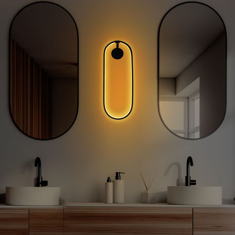 Casa si Gradina - Corpuri si surse de iluminat - Plafoniere, aplice si spoturi - Aplica, Opviq, metal, negru, 17x10x48 cm - Infinity.ro