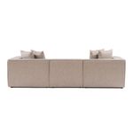 Casa si Gradina - Mobilier - Canapele si coltare - Canapele - Canapea 3 locuri, Hanah Home, lemn de carpen, in, bej nisip, 270x95x65 cm - Infinity.ro