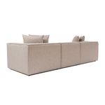 Casa si Gradina - Mobilier - Canapele si coltare - Canapele - Canapea 3 locuri, Hanah Home, lemn de carpen, in, bej nisip, 270x95x65 cm - Infinity.ro