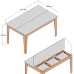 Casa si Gradina - Mobilier - Mese si birouri - Mese bucatarie si dining - Masa dining, Hanah Home, pal melaminat, nuc si negru, 145x88x75 cm - Infinity.ro