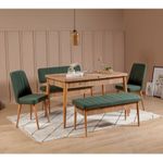 Casa si Gradina - Mobilier - Organizare si depozitare - Bancute - Banca cu spatiu de depozitare, Hanah Home, pal melaminat, pin atlantic si verde, 110x40x46 cm - Infinity.ro