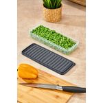 Casa si Gradina - Bucatarie si vesela - Organizare si depozitare bucatarie - Cutii alimentare - Set cutii depozitare, Hermia, plastic, antracit, 26.5x5x10.5 cm, 4 piese - Infinity.ro