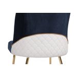 Casa si Gradina - Mobilier - Scaune si fotolii - Scaune - Set scaune, Hanah Home, catifea, auriu si albastru inchis, 50x49x90 cm - Infinity.ro