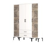 Casa si Gradina - Mobilier - Dulapuri si sifoniere - Sifoniere - Sifonier, Hanah Home, panou aglomerat cu melamina, alb, 160x201.4x47.5 cm - Infinity.ro