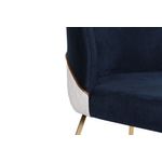 Casa si Gradina - Mobilier - Scaune si fotolii - Scaune - Set scaune, Hanah Home, catifea, auriu si albastru inchis, 50x49x90 cm - Infinity.ro