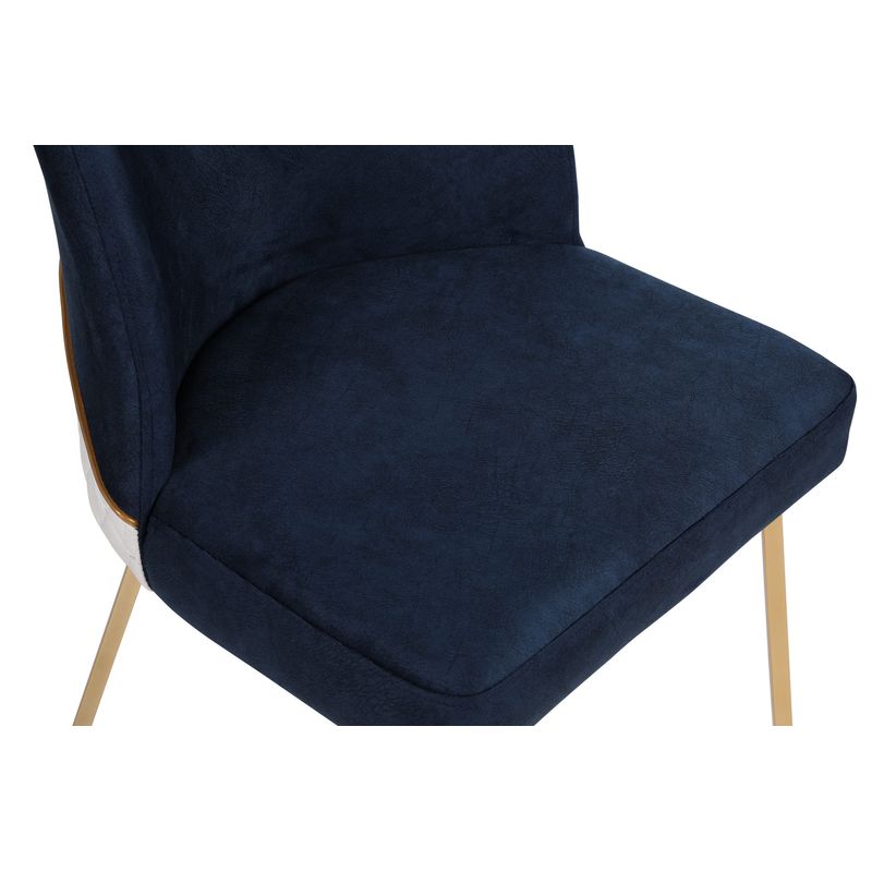 Casa si Gradina - Mobilier - Scaune si fotolii - Scaune - Set scaune, Hanah Home, catifea, auriu si albastru inchis, 50x49x90 cm - Infinity.ro