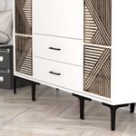 Casa si Gradina - Mobilier - Dulapuri si sifoniere - Sifoniere - Sifonier, Hanah Home, panou aglomerat cu melamina, alb, 160x201.4x47.5 cm - Infinity.ro