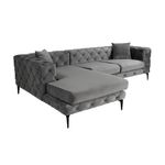 Casa si Gradina - Mobilier - Canapele si coltare - Coltare - Coltar, Atelier Del Sofa, lemn de fag si pal, antracit si negru, 270x180x72 cm, 569HLN1806 - Infinity.ro