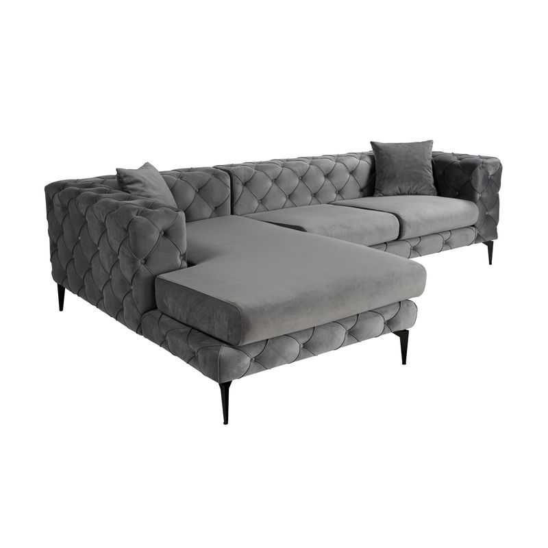 Casa si Gradina - Mobilier - Canapele si coltare - Coltare - Coltar, Atelier Del Sofa, lemn de fag si pal, antracit si negru, 270x180x72 cm, 569HLN1806 - Infinity.ro