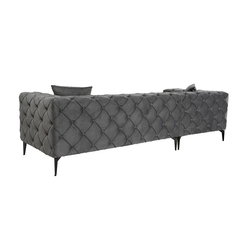 Casa si Gradina - Mobilier - Canapele si coltare - Coltare - Coltar, Atelier Del Sofa, lemn de fag si pal, antracit si negru, 270x180x72 cm, 569HLN1806 - Infinity.ro