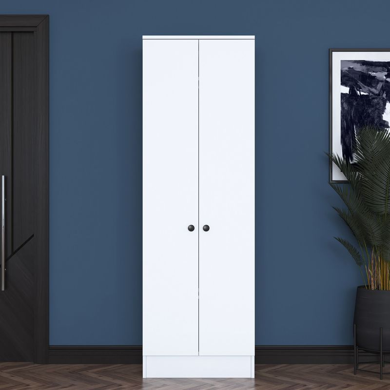 Casa si Gradina - Mobilier - Organizare si depozitare - Cuiere - Cuier, Hanah Home, pal melaminat, alb, 59.8x37.5x182.8 cm - Infinity.ro