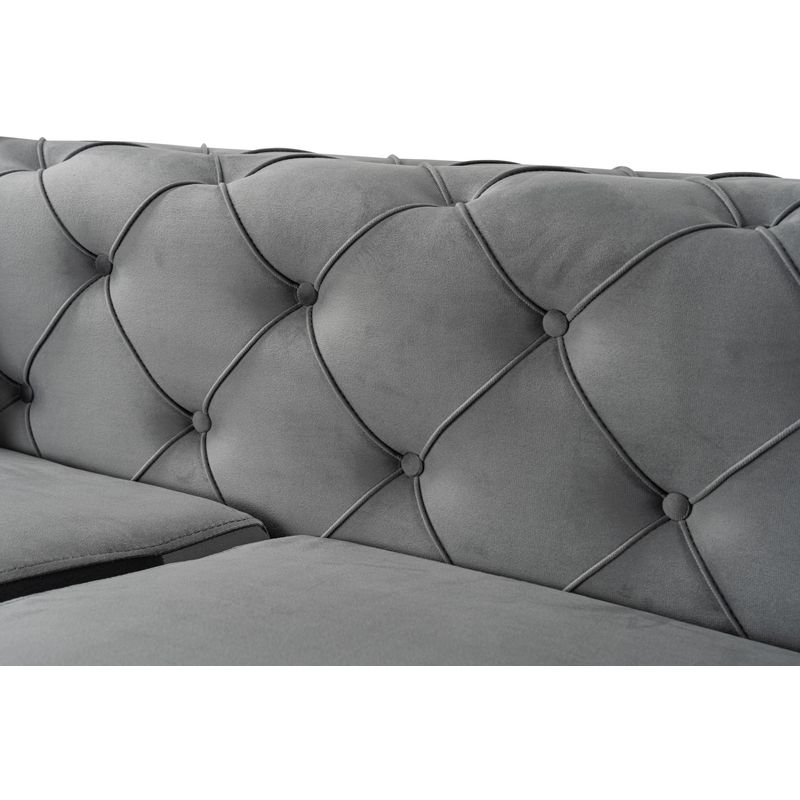 Casa si Gradina - Mobilier - Canapele si coltare - Coltare - Coltar, Atelier Del Sofa, lemn de fag si pal, antracit si negru, 270x180x72 cm, 569HLN1806 - Infinity.ro