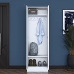 Casa si Gradina - Mobilier - Organizare si depozitare - Cuiere - Cuier, Hanah Home, pal melaminat, alb, 59.8x37.5x182.8 cm - Infinity.ro