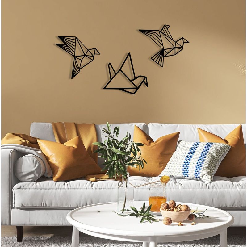 Casa si Gradina - Decoratiuni - Decoratiuni perete - Accesoriu decorativ de perete, Wallxpert, metal, negru, 100x31 cm - Infinity.ro
