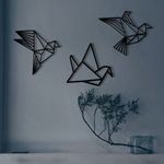Casa si Gradina - Decoratiuni - Decoratiuni perete - Accesoriu decorativ de perete, Wallxpert, metal, negru, 100x31 cm - Infinity.ro