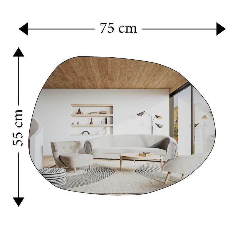 Casa si Gradina - Decoratiuni - Oglinzi - Oglinda, Hanah Home, mdf, transparent, 55x75x2.2 cm - Infinity.ro
