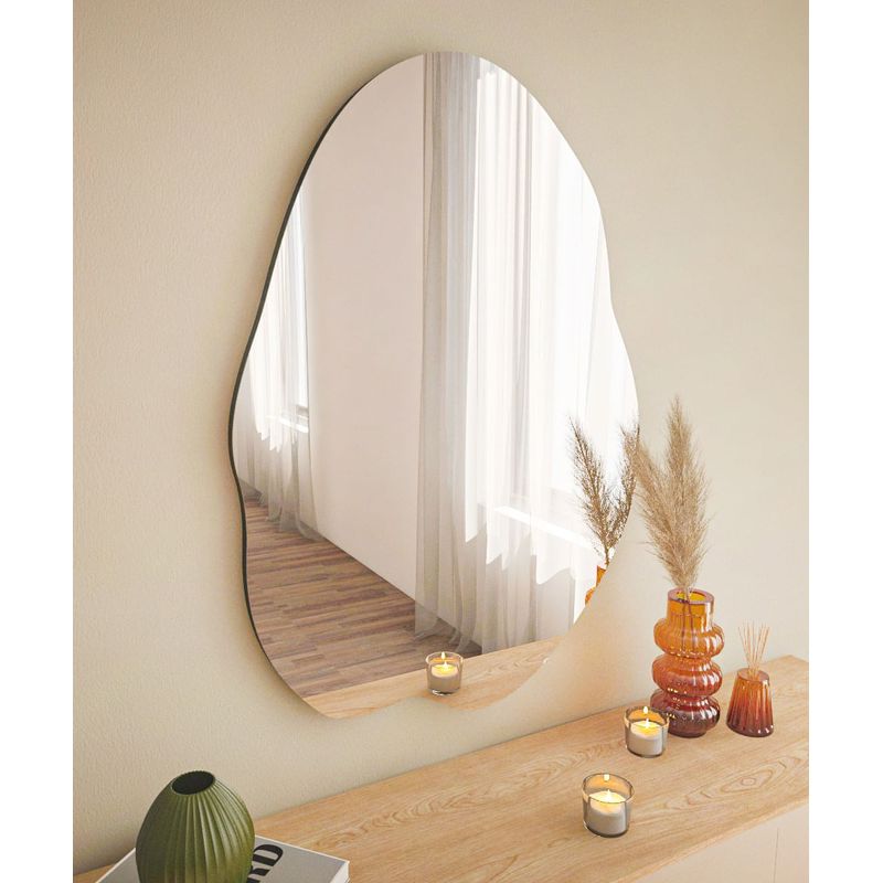 Casa si Gradina - Decoratiuni - Oglinzi - Oglinda decorativa, Hanah Home, mdf, negru, 60x85x2.2 cm - Infinity.ro