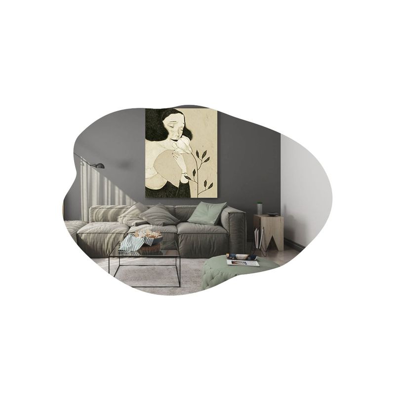 Casa si Gradina - Decoratiuni - Oglinzi - Oglinda decorativa, Hanah Home, mdf, negru, 60x85x2.2 cm - Infinity.ro