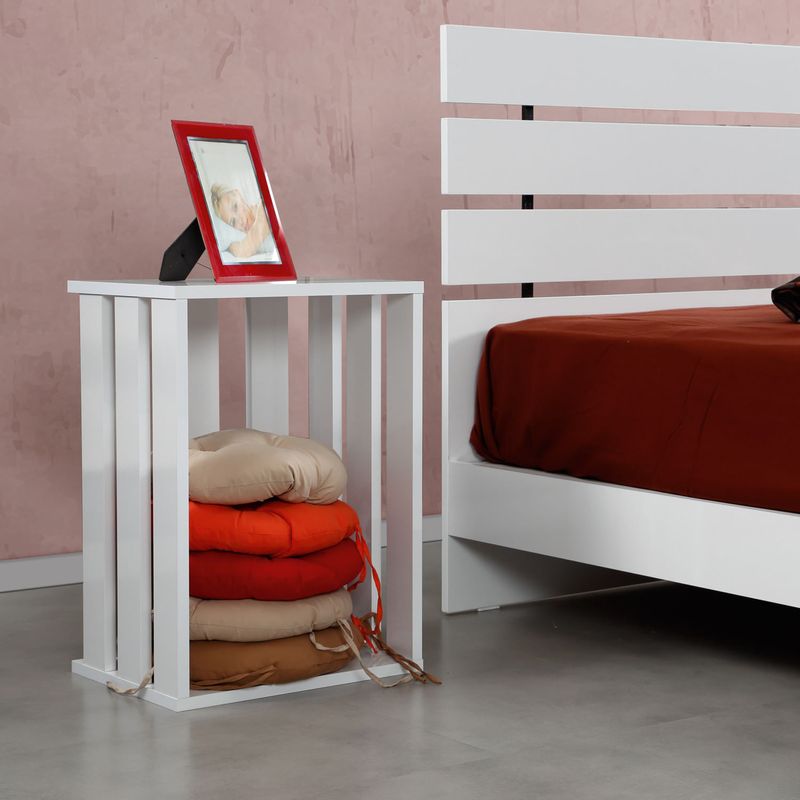Casa si Gradina - Mobilier - Comode si corpuri - Noptiere - Noptiera, Hanah Home, pal melaminat, alb, 60x33x43 cm - Infinity.ro