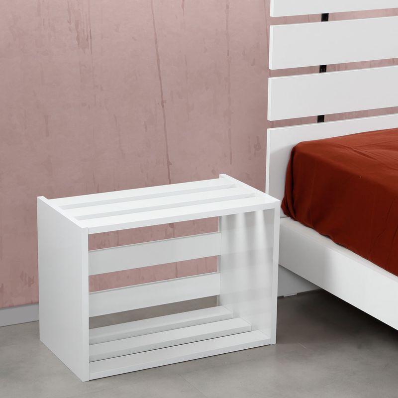 Casa si Gradina - Mobilier - Comode si corpuri - Noptiere - Noptiera, Hanah Home, pal melaminat, alb, 60x33x43 cm - Infinity.ro