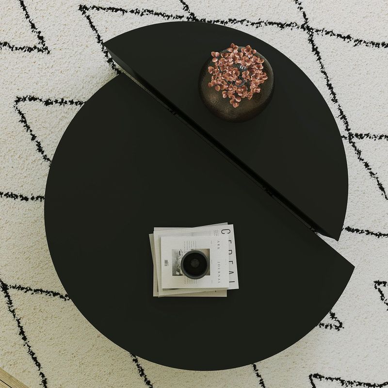 Casa si Gradina - Mobilier - Mese si birouri - Masute de cafea - Masuta de cafea, Hanah Home, pal melaminat, negru, 90x60x30 cm - Infinity.ro