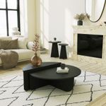 Casa si Gradina - Mobilier - Mese si birouri - Masute de cafea - Masuta de cafea, Hanah Home, pal melaminat, negru, 90x60x30 cm - Infinity.ro