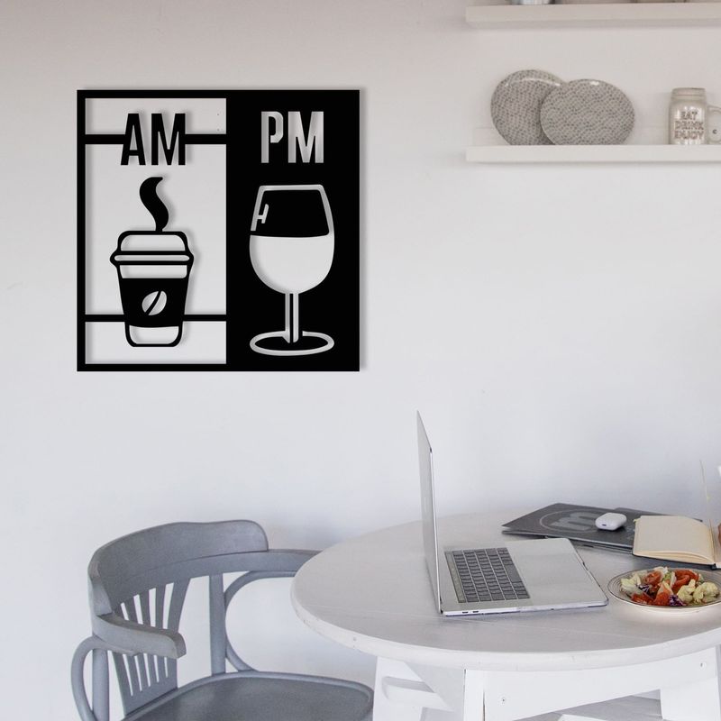 Casa si Gradina - Decoratiuni - Decoratiuni perete - Accesoriu decorativ de perete, Wallxpert, metal, negru, 52x52 cm, 279ENZ1236 - Infinity.ro