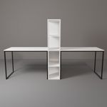 Casa si Gradina - Mobilier - Mese si birouri - Birouri - Birou, Hanah Home, pal melaminat, alb, 240x60x72 cm - Infinity.ro