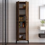 Casa si Gradina - Mobilier - Dulapuri si sifoniere - Dulapuri - Dulap multifunctional, Hanah Home, pal melaminat, nuc, 60x35x200 cm - Infinity.ro