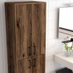 Casa si Gradina - Mobilier - Dulapuri si sifoniere - Dulapuri - Dulap multifunctional, Hanah Home, pal melaminat, nuc, 60x35x200 cm - Infinity.ro