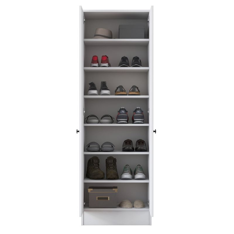 Casa si Gradina - Mobilier - Dulapuri si sifoniere - Dulapuri - Dulap multifunctional, Hanah Home, pal melaminat, alb, 59.8x37.5x182.8 cm - Infinity.ro