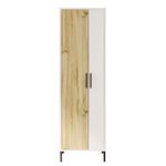Casa si Gradina - Mobilier - Dulapuri si sifoniere - Dulapuri - Dulap multifunctional, Hanah Home, panou aglomerat melaminat, nuc si alb, 50.4x35.7x165 cm - Infinity.ro