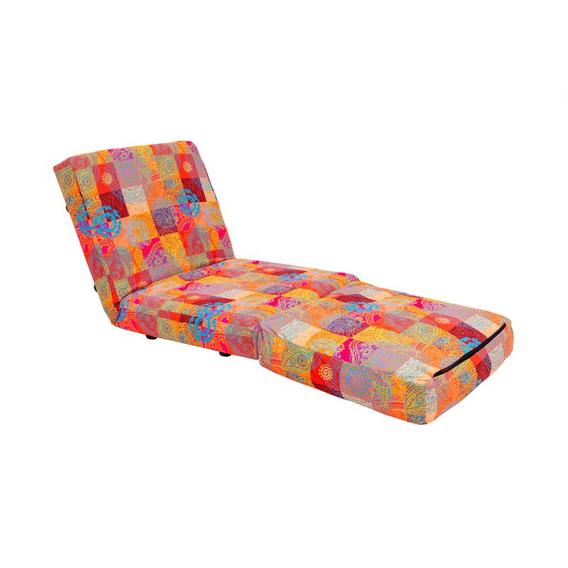 Casa si Gradina - Mobilier - Canapele si coltare - Canapele - Canapea extensibila, Hanah Home, metal, patchwork multicolor, 185x60 cm - Infinity.ro