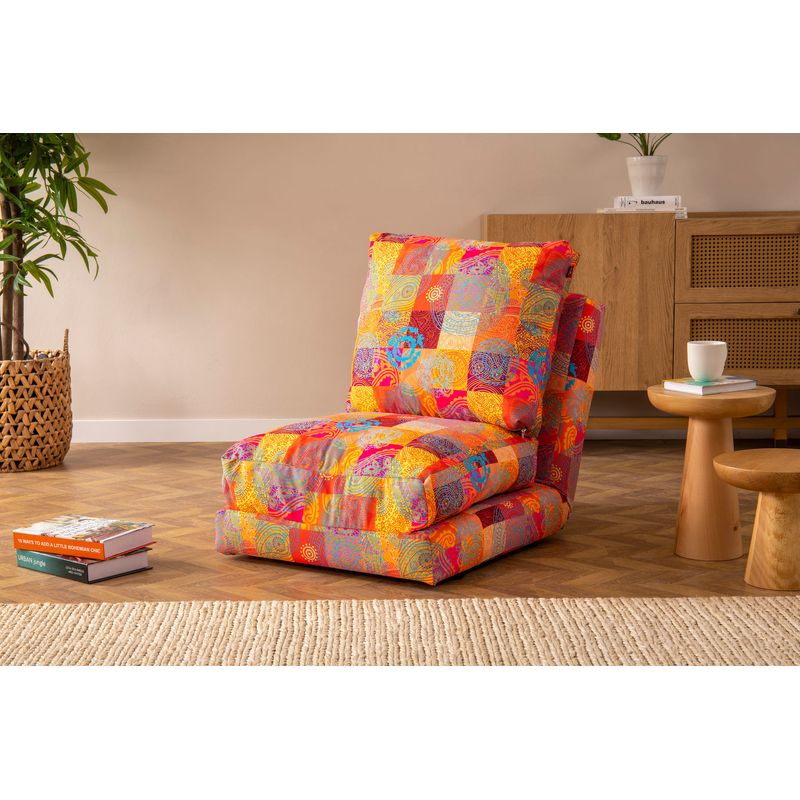 Casa si Gradina - Mobilier - Canapele si coltare - Canapele - Canapea extensibila, Hanah Home, metal, patchwork multicolor, 185x60 cm - Infinity.ro