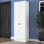 Casa si Gradina - Mobilier - Dulapuri si sifoniere - Dulapuri - Dulap multifunctional, Hanah Home, pal melaminat, alb, 59.8x37.5x182.8 cm - Infinity.ro
