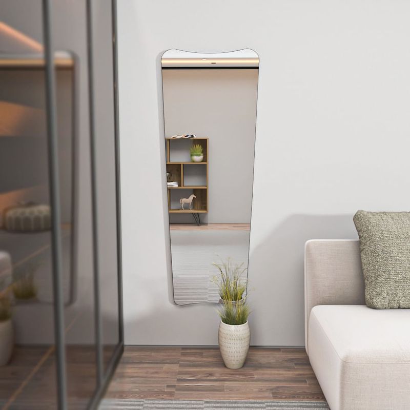 Casa si Gradina - Decoratiuni - Oglinzi - Oglinda de perete, Hanah Home, mdf, transparent, negru, 55x150x2.2 cm - Infinity.ro