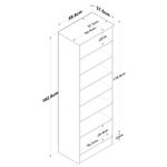 Casa si Gradina - Mobilier - Dulapuri si sifoniere - Dulapuri - Dulap multifunctional, Hanah Home, pal melaminat, alb, 59.8x37.5x182.8 cm - Infinity.ro