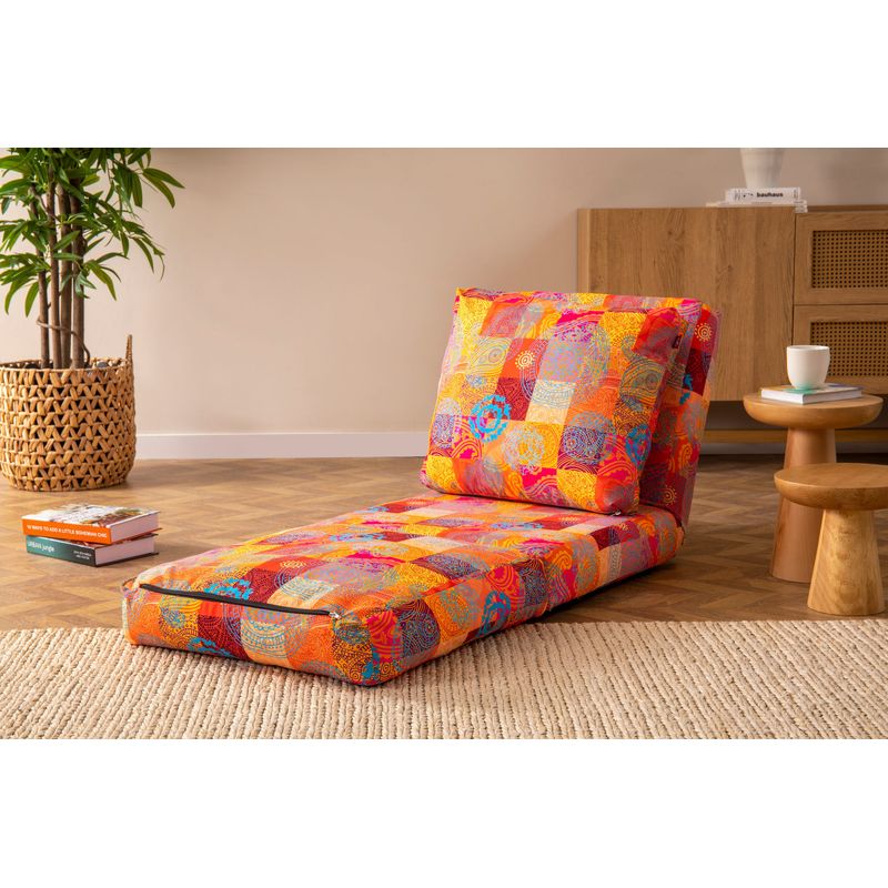 Casa si Gradina - Mobilier - Canapele si coltare - Canapele - Canapea extensibila, Hanah Home, metal, patchwork multicolor, 185x60 cm - Infinity.ro