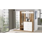 Casa si Gradina - Mobilier - Organizare si depozitare - Cuiere - Cuier hol, Hanah Home, pal melaminat, pin atlantic si alb, 187.2x37.5x180 cm - Infinity.ro