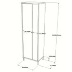 Casa si Gradina - Mobilier - Dulapuri si sifoniere - Dulapuri - Dulap multifunctional, Hanah Home, panou aglomerat melaminat, nuc si alb, 50.4x35.7x165 cm - Infinity.ro