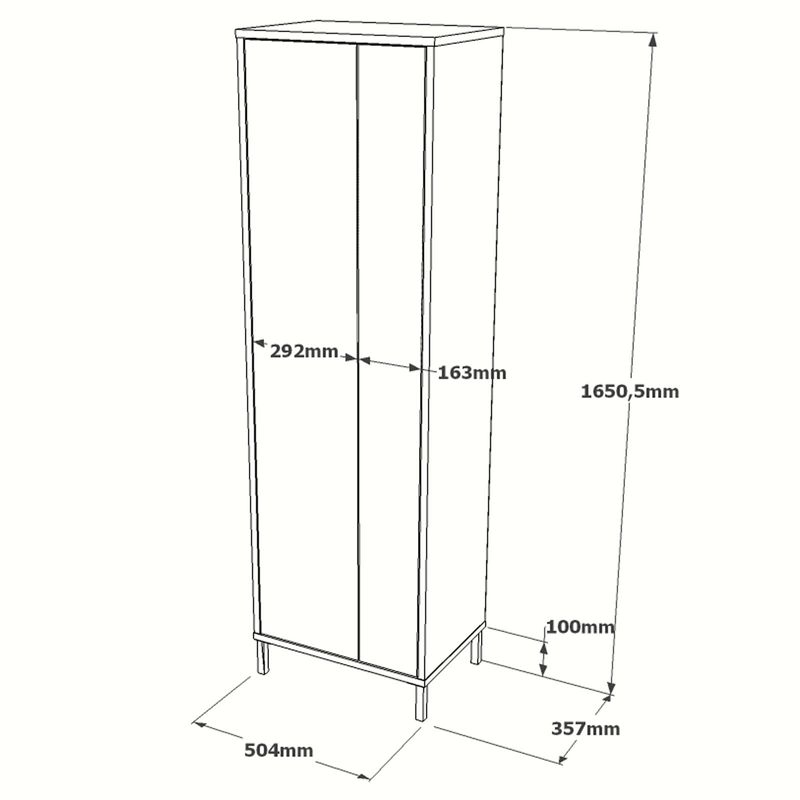 Casa si Gradina - Mobilier - Dulapuri si sifoniere - Dulapuri - Dulap multifunctional, Hanah Home, panou aglomerat melaminat, nuc si alb, 50.4x35.7x165 cm - Infinity.ro
